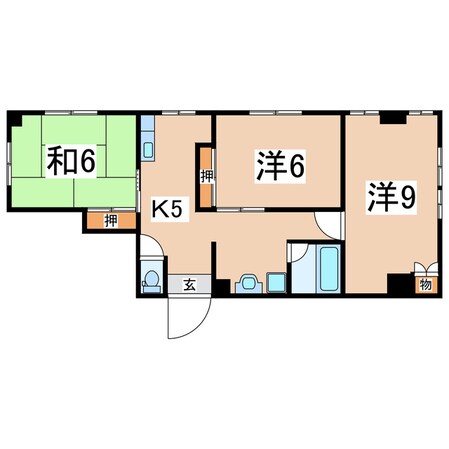 郡山駅 徒歩14分 2階の物件間取画像